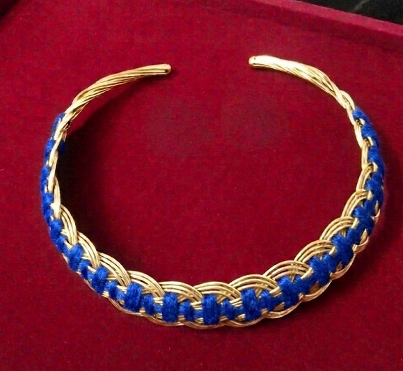 Gold & Blue silk_188