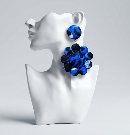 The Indigo Bloom big ear studs_310